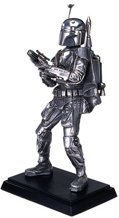 Metallic Boba Fett Sculpture