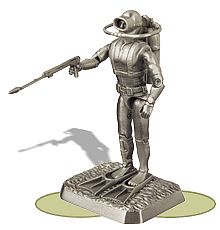 Pewter Navy Frogman