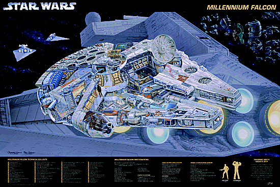 M. Falcon Cutaway Poster