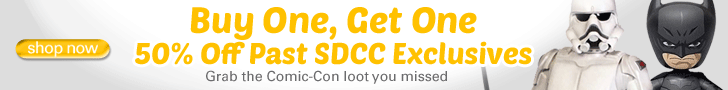 Buy one, Get one 50% Off Past Comic-Con Exclusives at Entertainment Earth
