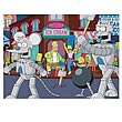 Simpsons Itchy & Scratchy Land Parade Framed Giclee