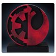 Star Wars Imperial and Rebel Bookend Logo Statue