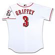 Ken Griffey Jr. Cincinnati Reds Home/White #3 Signed Jersey