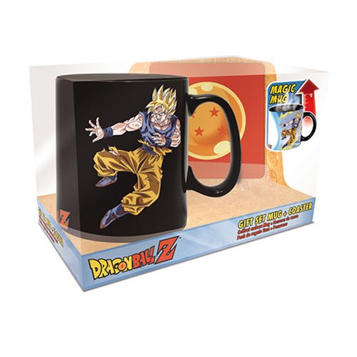Dragon Ball Z Goku vs. Buu Heat-Change Mug and Coaster Gift Set