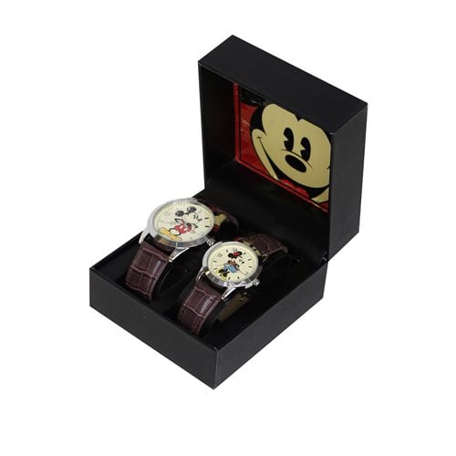 Mickey Mouse Minnie and Mickey Brown Watch Set