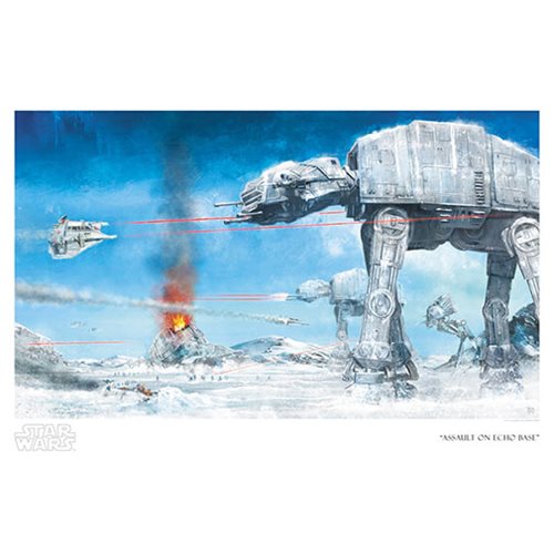 Star Wars Assault on Echo Base by Akirant Paper Giclee Art