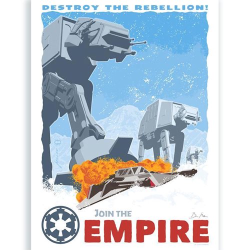 Star Wars Destroy The Rebellion Silk Screen Art Print