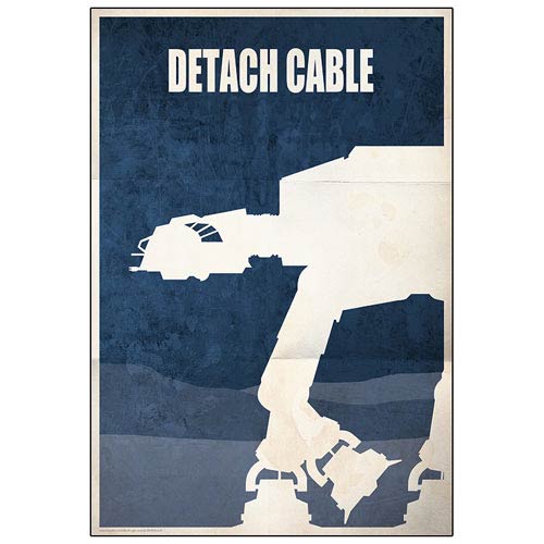Star Wars Detach Cable AT-AT Walker Paper Giclee Print