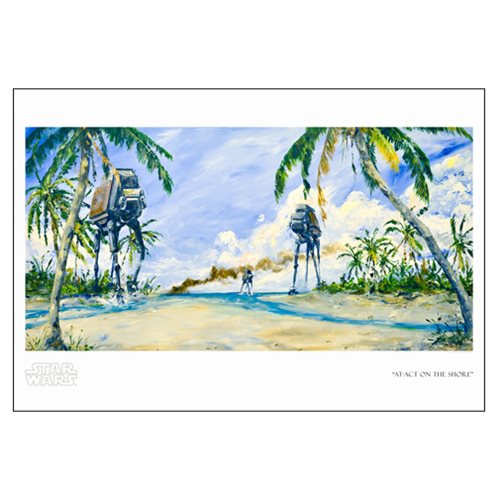 Star Wars AT-ACT on the Shore by Kim Gromoll Paper Giclee