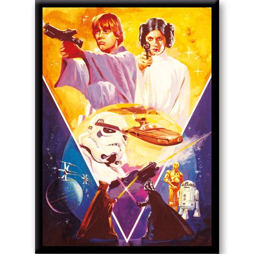 Star Wars: A New Hope Retro Poster Flat Magnet -  829442