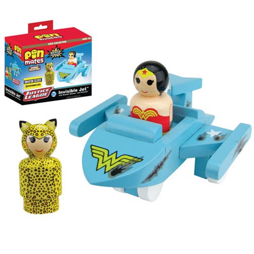 Wonder Woman Battle Damaged Invisible Jet with Wonder Woman and Cheetah Pin Mates Set - Convention Exclusive