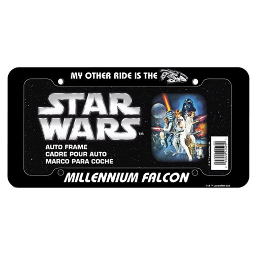 Star Wars Millennium Falcon Plastic License Plate Frame