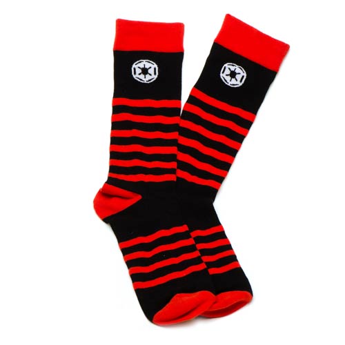 Star Wars Red Striped Imperial Logo Black Socks