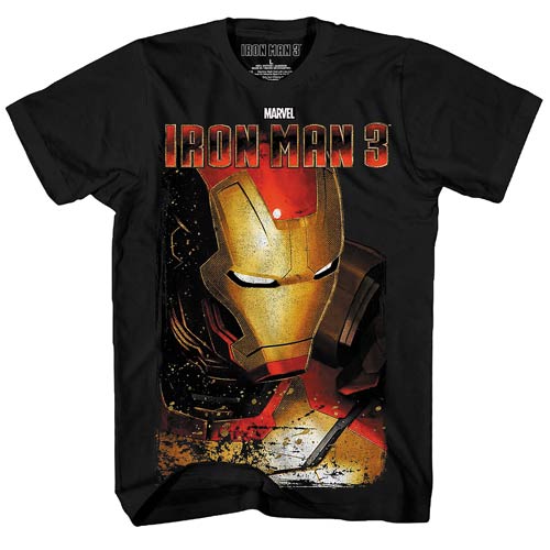 Iron Man 3 Iron Man Full Shell Black T-Shirt - Mad Engine - Iron Man ...