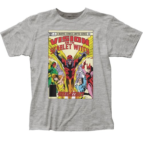 Marvel Vision and the Scarlet Witch Comic Cover Gray T-Shirt - Previews Exclusive -  Avengers