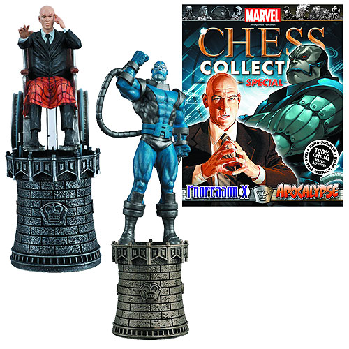 Professor X and Apocalypse Chess Piece with Magazine
