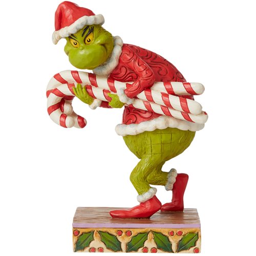 Dr. Seuss The Grinch Grinch Stealing Candy Canes by Jim Shore Statue
