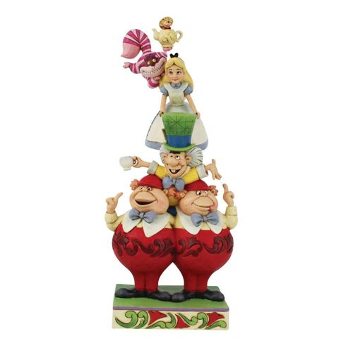 Disney Traditions Alice in Wonderland Stacked We're All Mad Here by Jim Shore Statue