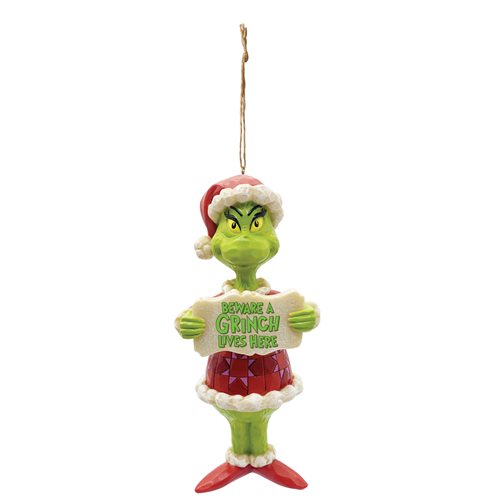 Dr. Seuss The Grinch Beware a Grinch by Jim Shore Holiday Ornament