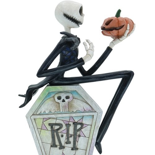 Disney Traditions The Nightmare Before Christmas Jack Skellington on Gravestone by Jim Shore Statue