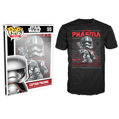 Star Wars Ep. 7 Captain Phasma Poster Black Pop! T-Shirt