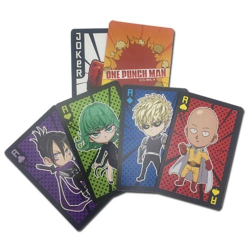 One Punch Man Characters Playing Cards