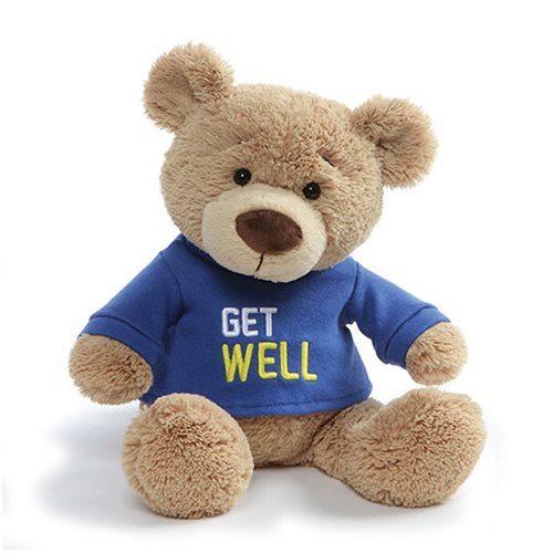 Teddy Bear Get Well Blue T-Shirt Plush