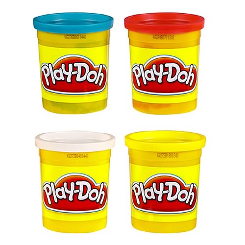 Play-Doh Classic Colors – Confezione 4 Vasetti Da 16 Once – Pasta Modellabile Morbida E Colorata