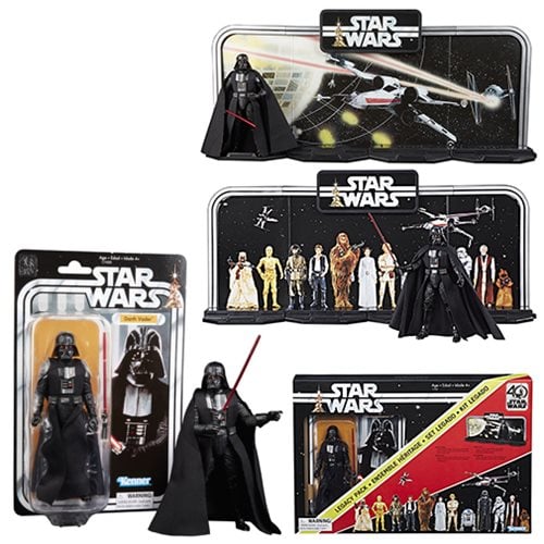 Star Wars The Black Series 40th Anniversary Display Diorama with Darth Vader 6-Inch Action Figure Legacy Pack