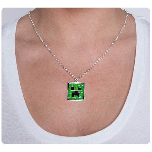 Minecraft Creeper Green Pendant Necklace - Jinx 