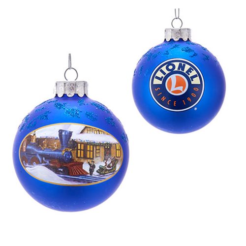 Lionel Train Station 80 mm Glass Ball Ornament