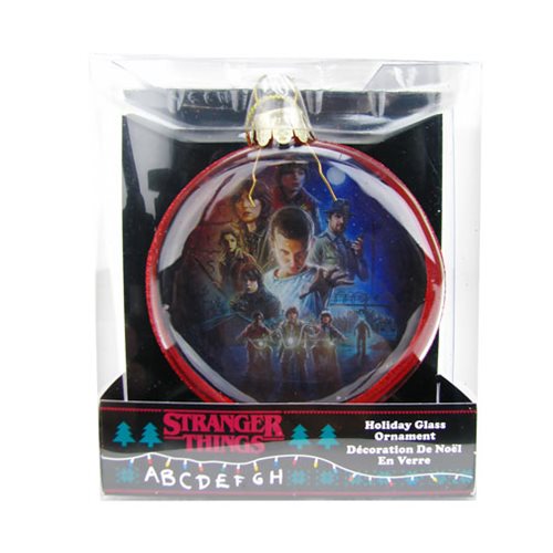UPC 086131490132 product image for Stranger Things Poster Printed Glass 80mm Disc Ornament | upcitemdb.com