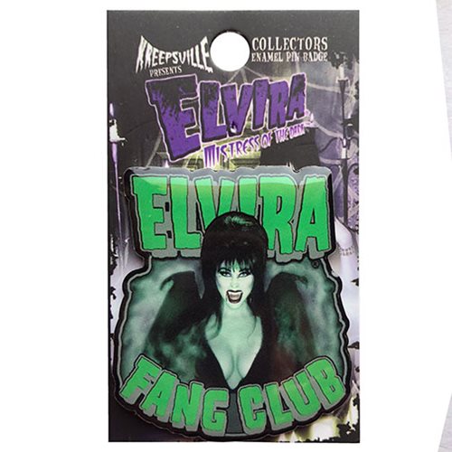 Elvira Fang Club Pin Badge