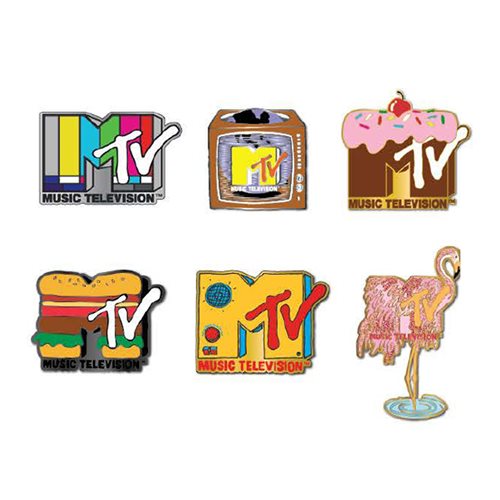 MTV Logos Blind-Box Enamel Pins 12-Piece Display Tray