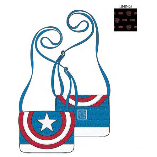 Marvel Captain America Shield Pop! Loungefly Crossbody Purse