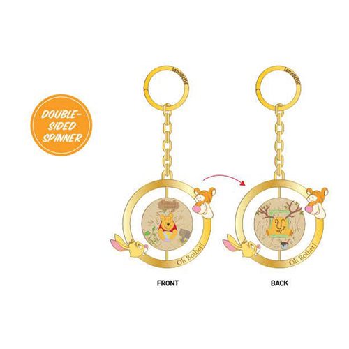 Winnie the Pooh Double-Sided Spinner Enamel Key Chain