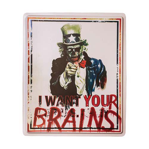 I Want Your Brains Sign - Morbid Enterprises - Zombies - Signs at ...