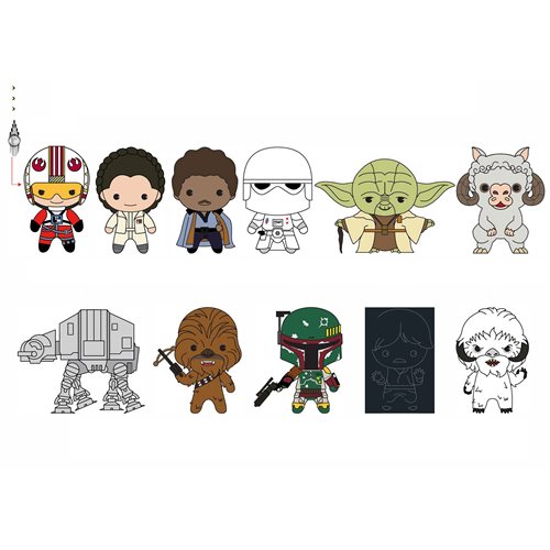 Star Wars Empire Strikes Back Figural Bag Clip Random 6-Pack