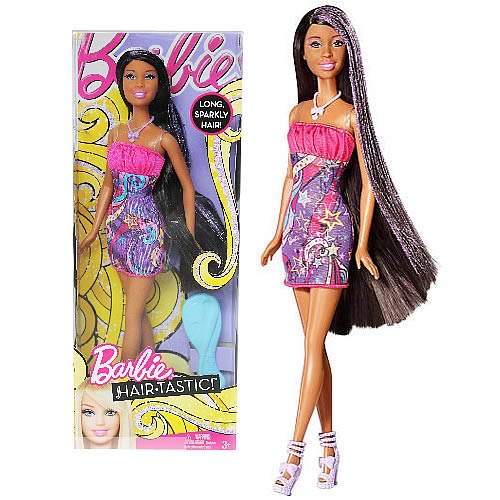Barbie Hairtastic Long Hair African American Doll - Mattel - Barbie ...