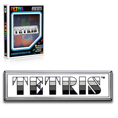 Tetris Classic Logo Augmented Reality Enamel Pin