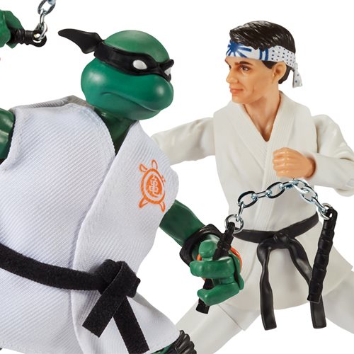 Teenage Mutant Ninja Turtles x Cobra Kai Michelangelo vs. Daniel LaRusso Action Figure 2-Pack