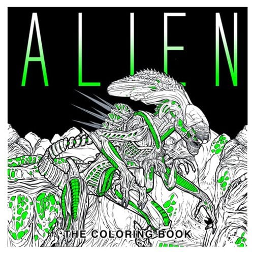 The Alien: The Coloring Paperback Book features highly detailed, beautifully illustrated images for you to color however you choose. This is a must-have item for Alien fans in this or any other universe! The 80 page book measures about 9 4/5-inches tall x 9 4/5-inches wide. Ages 15 and up.