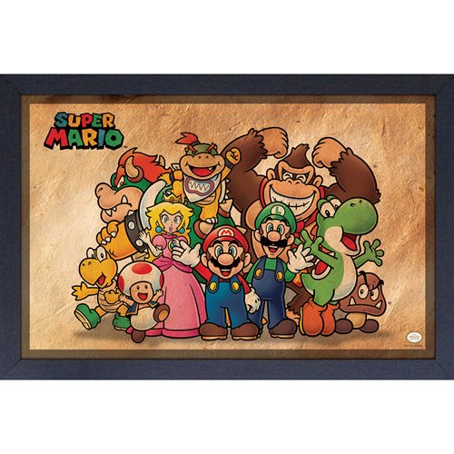 Super Mario Bros. Old Paper Framed Art Print -  PAE83159F