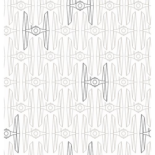 Star Wars Tie Fighter White Peel and Stick Wallpaper