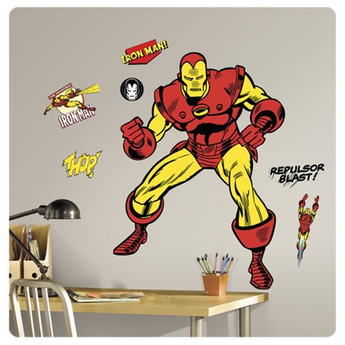Iron Man Classic Comic Peel and Stick Giant Wall Decals