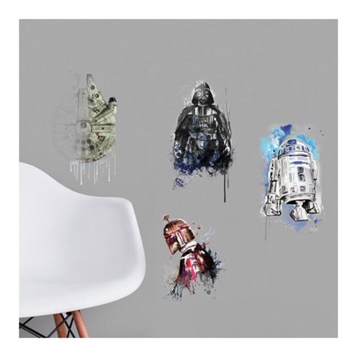 Star Wars Iconic Character Watercolor Peel and Stick Giant Wall Decals