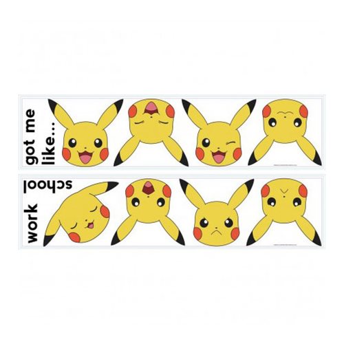 Pokemon Pikachu Faces Peel and Stick Wall Decals