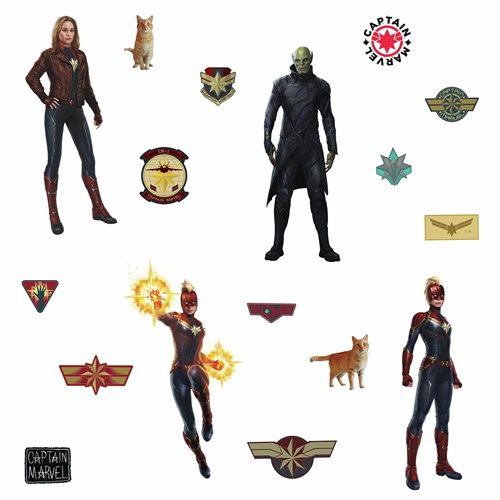 Captain Marvel Peel and Stick Wall Decals