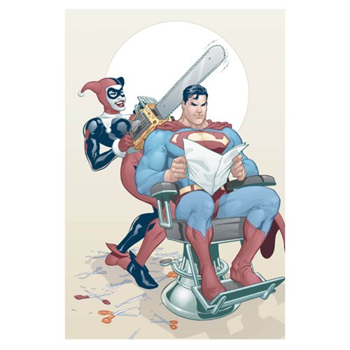 DC Comics Harley and Superman Chainsaw Canvas Print