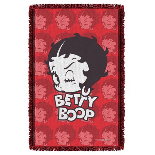 Betty Boop Forty Winks Woven Tapestry Throw Blanket